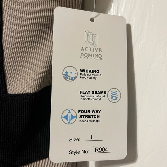 Active Domino Ribbed Knit Color block Romper Sz L - Picture 5 of 6